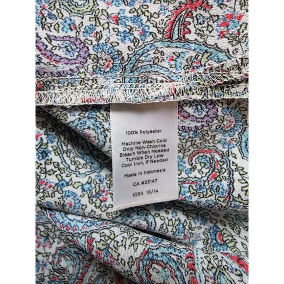 Talbots Womens 2X Paisley Sleeveless Blouse Multicolor - Picture 6 of 8